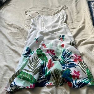 white dress with flowers